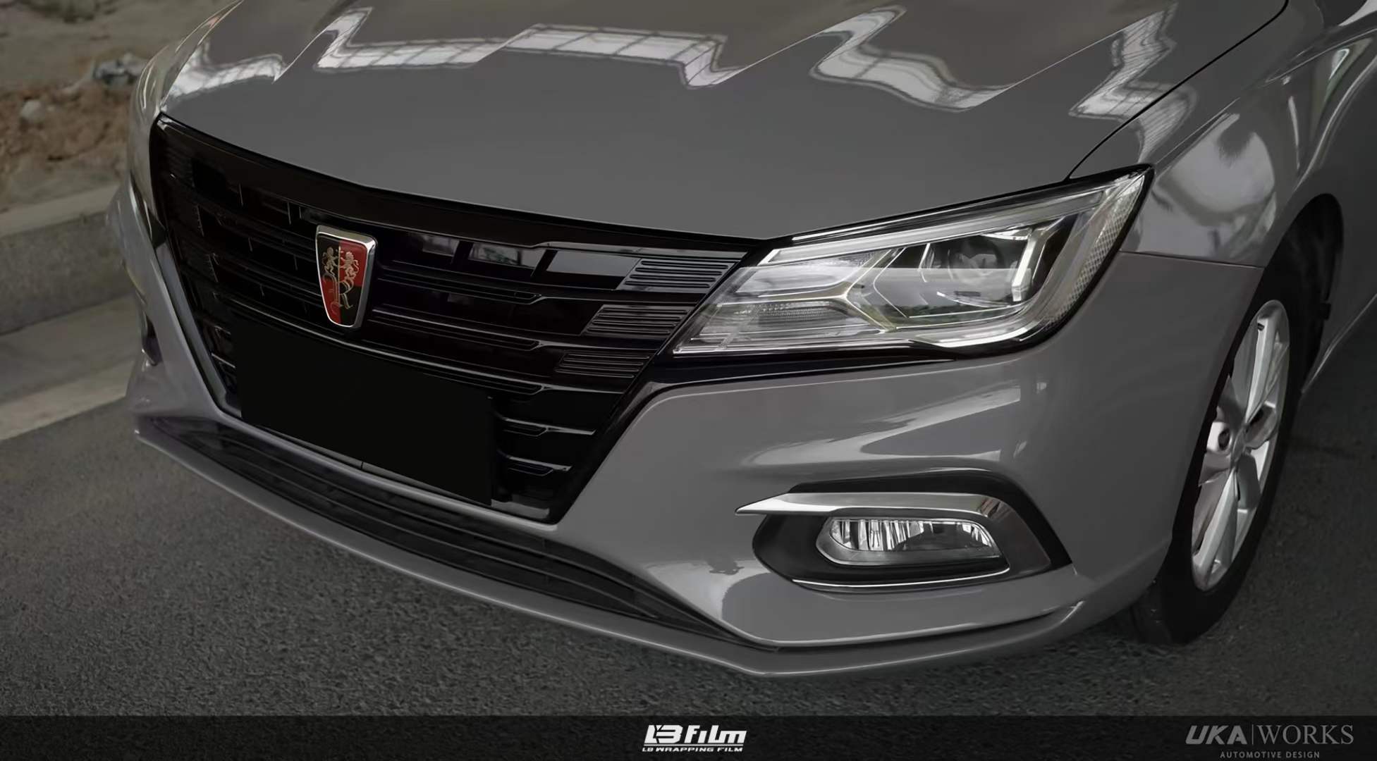 荣威roewe汽车贴膜lb改色膜高亮纳多灰