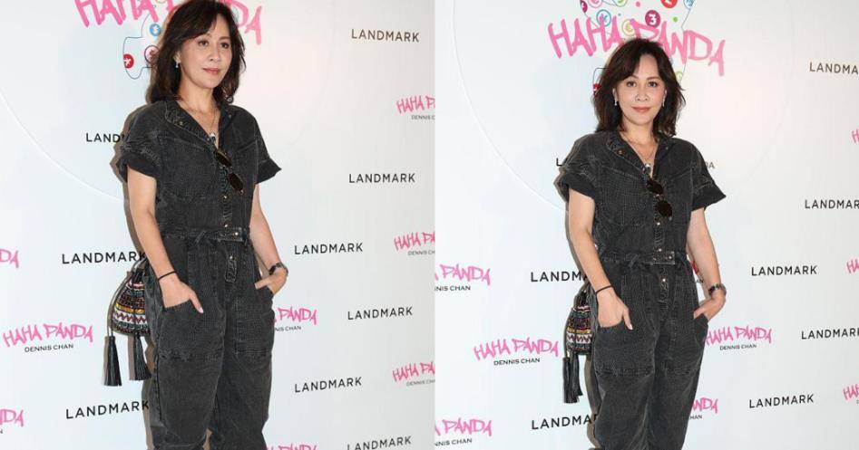 黑色|刘嘉玲越来越会打扮，穿单色蕾丝连体裤遮曲线，肤色显白更衬比例