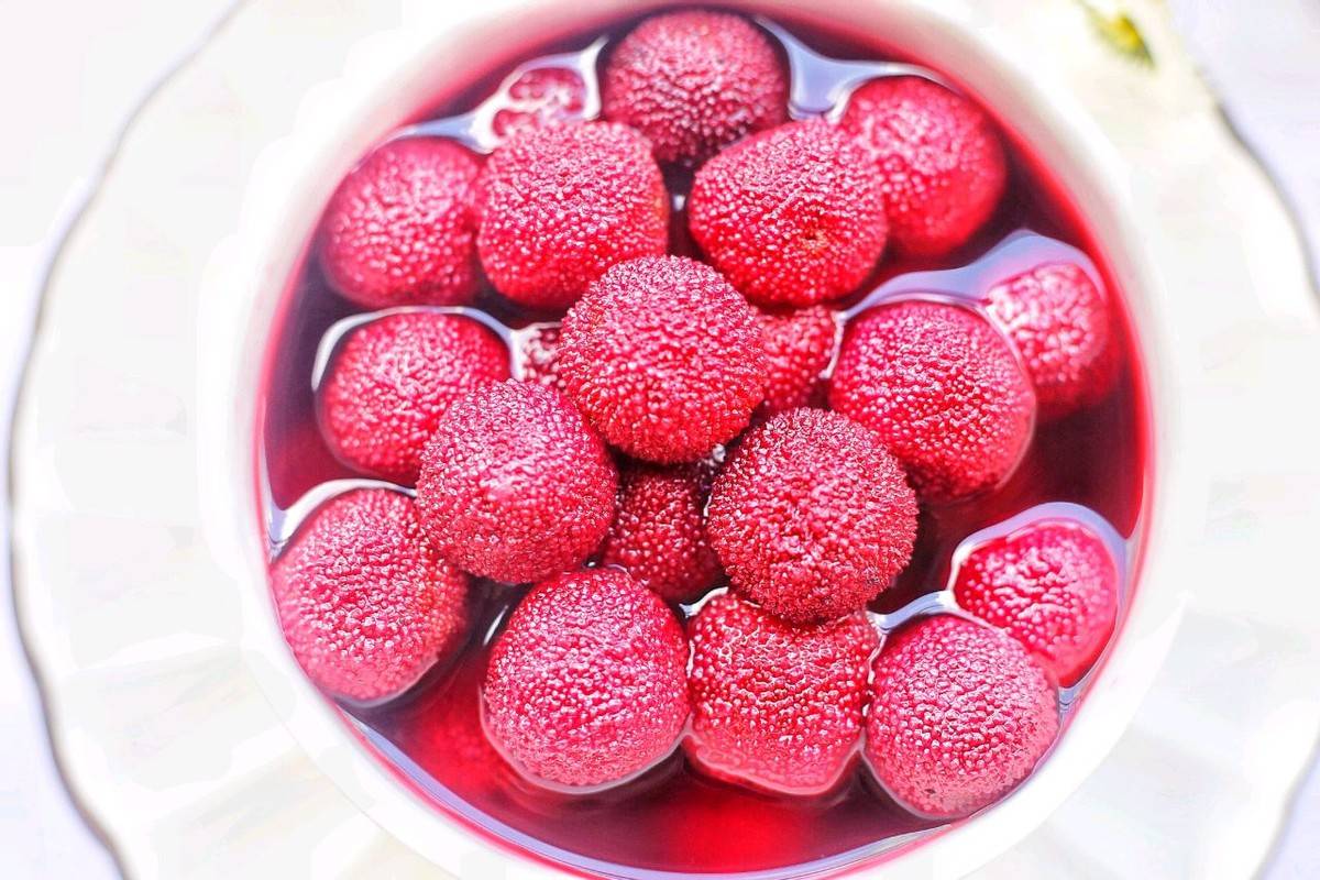 原创自制冰镇杨梅饮,新手也能学会,颜值高,冰凉爽口真好喝