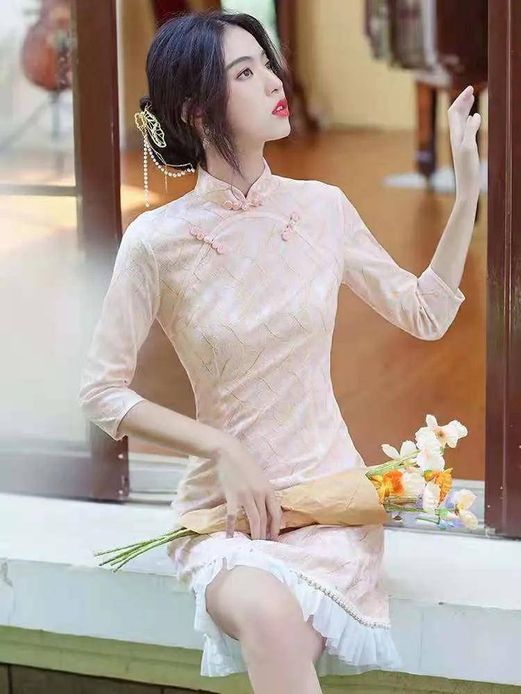 文章|这几款秋日爆款现代改良旗袍,也太撩了吧!时髦精时尚女孩都在穿