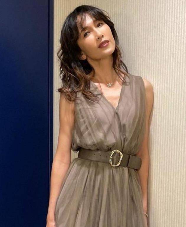 真丝|工藤静香真的51岁啦？穿灰色网纱裙配卷发梦幻优雅，美得不像话