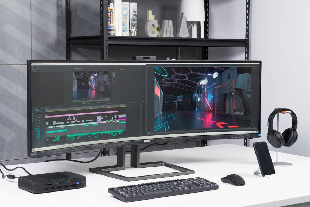 原创329超宽带鱼屏评测飞利浦499p9h1显示器提升应用效率