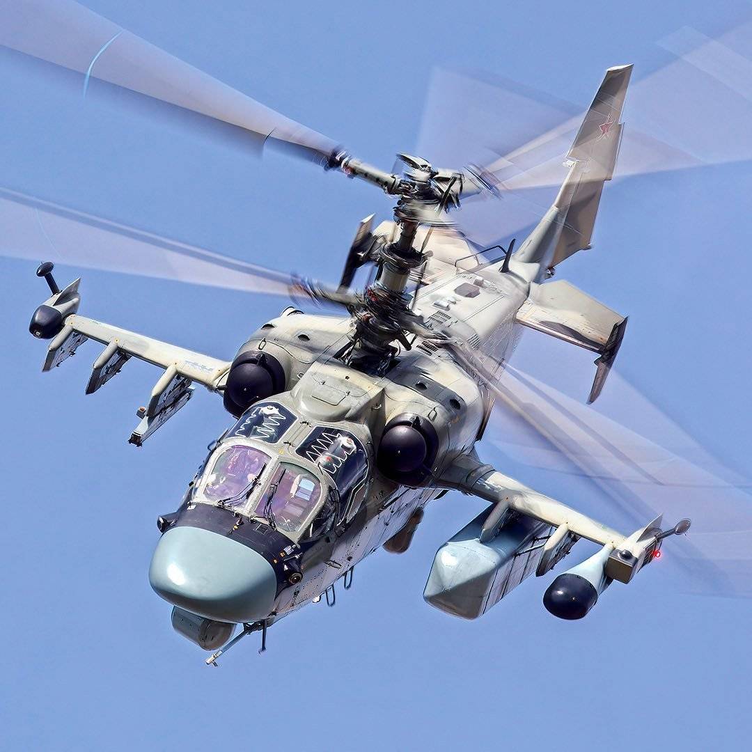 Ka-52M performing at the Army-2021 exhibition