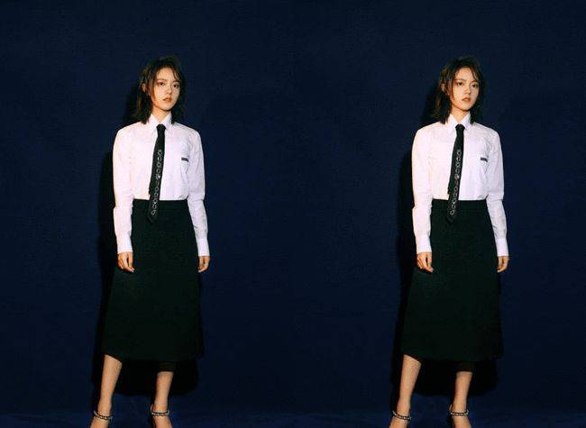 卫衣|赵今麦穿“甜酷风”真不赖，穿皮裙真的好抬气质，A4腰藏不住了