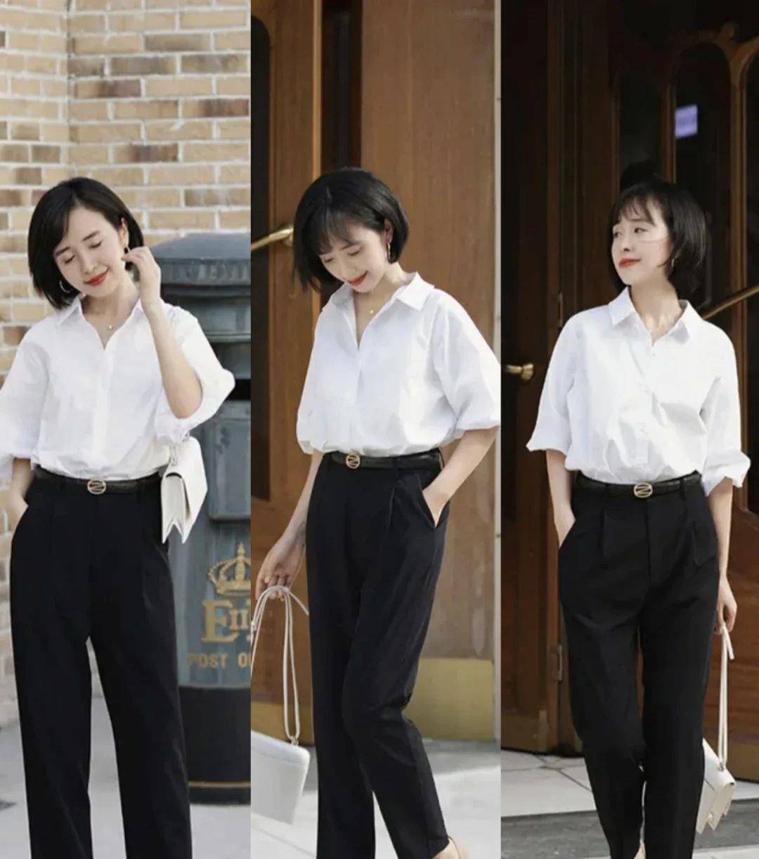 经典|中年女人穿白衬衫不好看？建议多搭这“几种下装”，满满的高级感