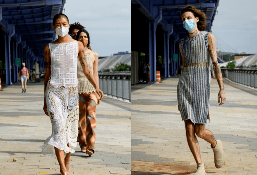 图案|Eckhaus Latta 2021春夏，尽管身材不完美，但是却不影响美得时尚