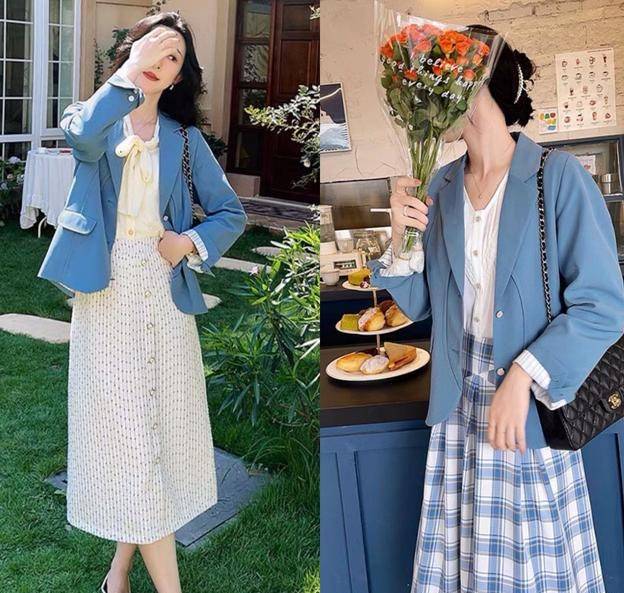 服装|在穿搭服装时，我们也可以去尝试一款拼接款式的裙子