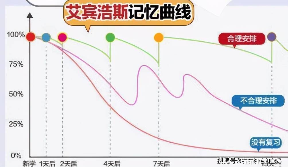 根据遗忘规律,有计划地复习,自然记得更牢固.
