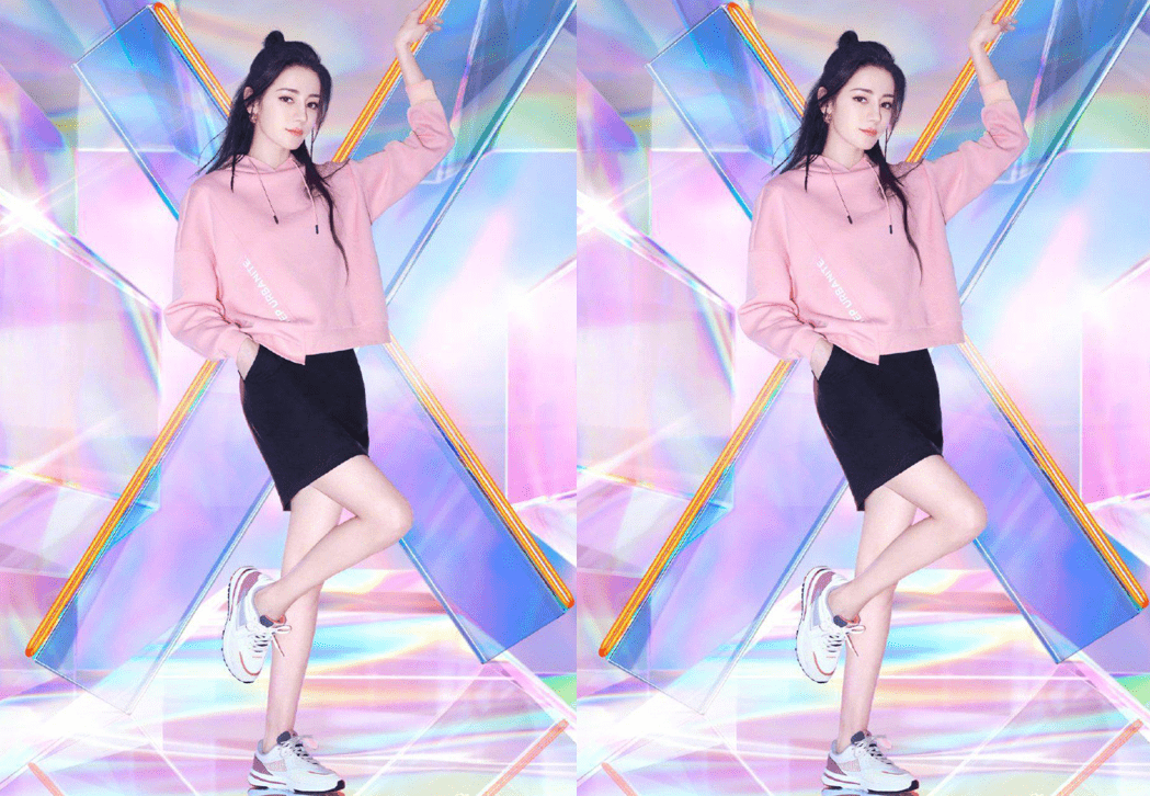 整体|迪丽热巴“蓝色挑染”太惊艳，女团风造型又甜又飒，就是有点显胖