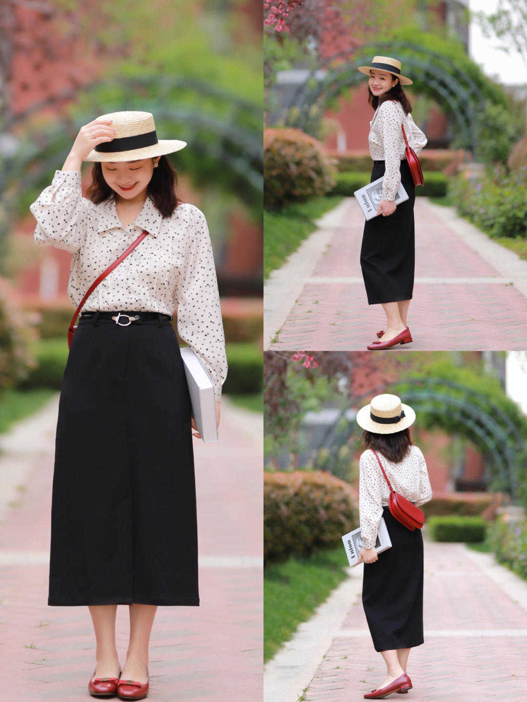 身材|“腿胖”的女生可以尝试这样穿，衬衫搭配半身裙，修身又洋气