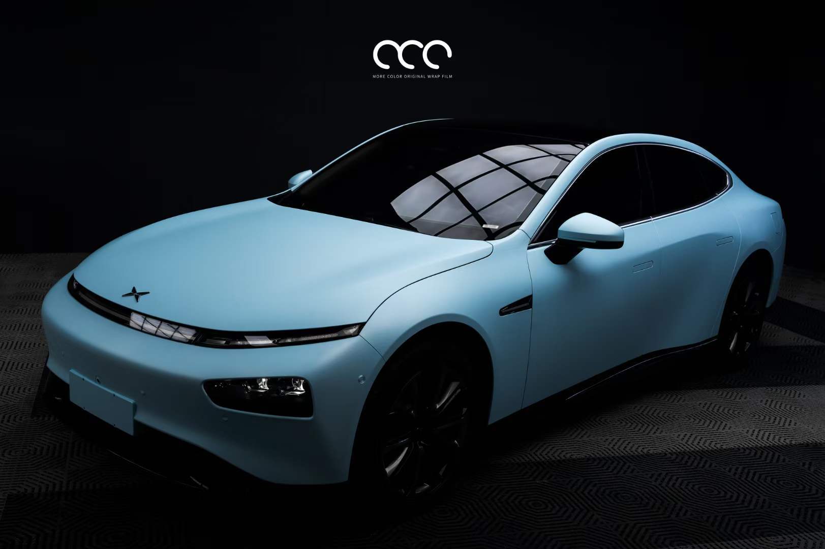 出品小鹏p7 超亚婴蓝super matt baby blue