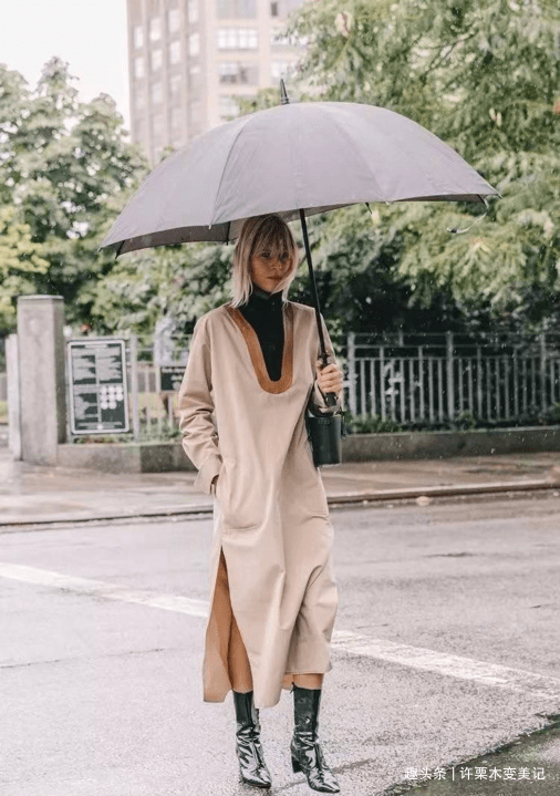 设计|立秋后，火了一种裙子叫“呢子裙”，优雅显贵，很适合30+女人