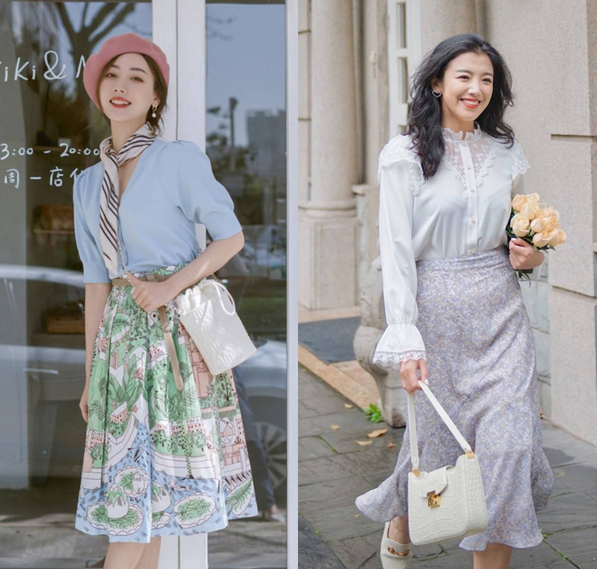设计|很适合夏季的搭配:衬衫+半裙,遮肉显瘦,上班上学都能穿