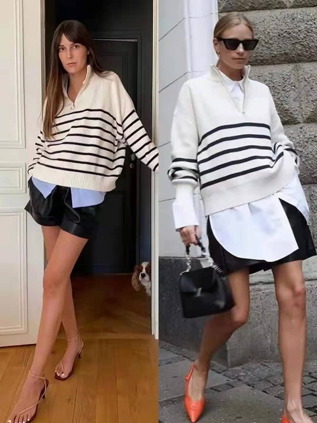 设计|真正懂穿搭的女人，秋天只选针织衫就够了，百变还百搭