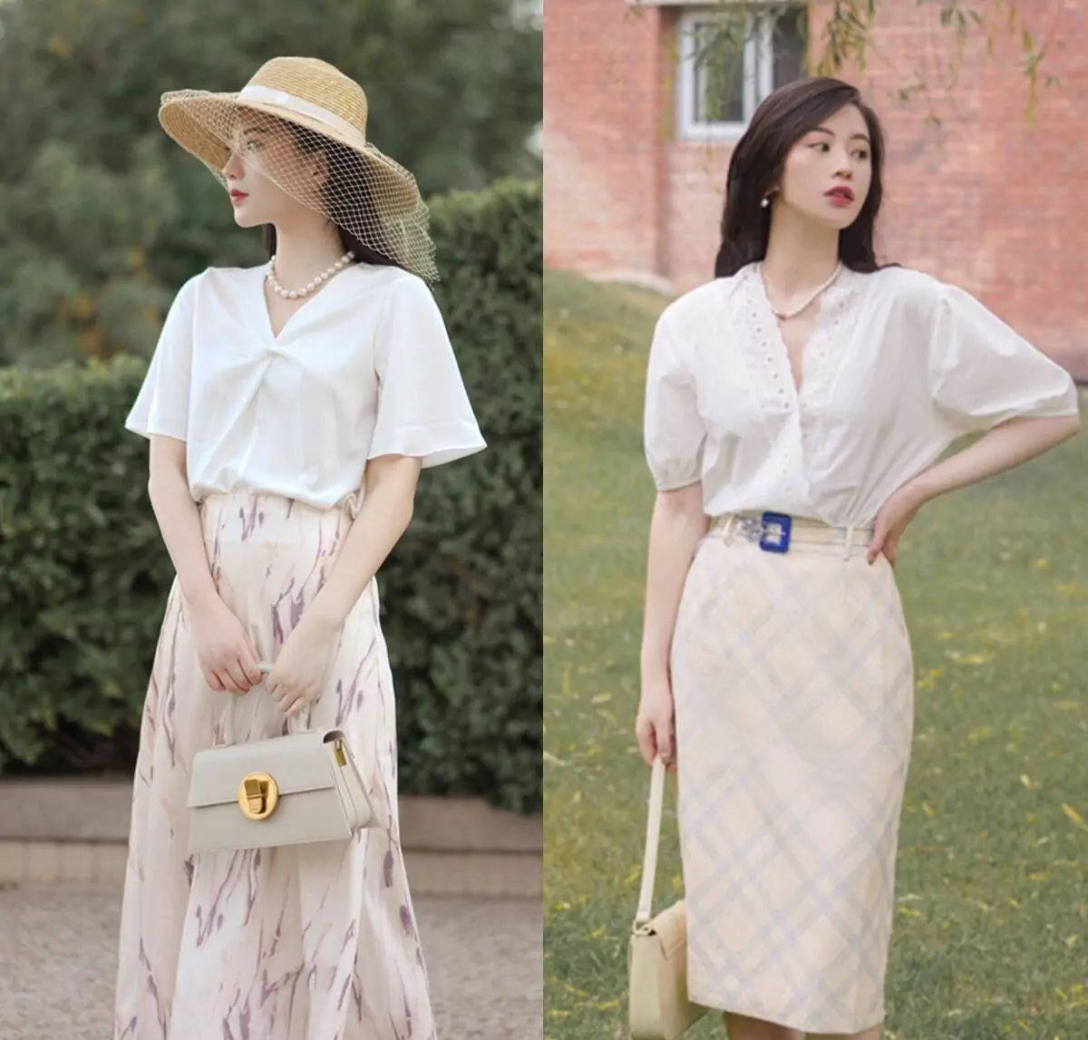 设计|很适合夏季的搭配：衬衫+半裙，遮肉显瘦，上班上学都能穿