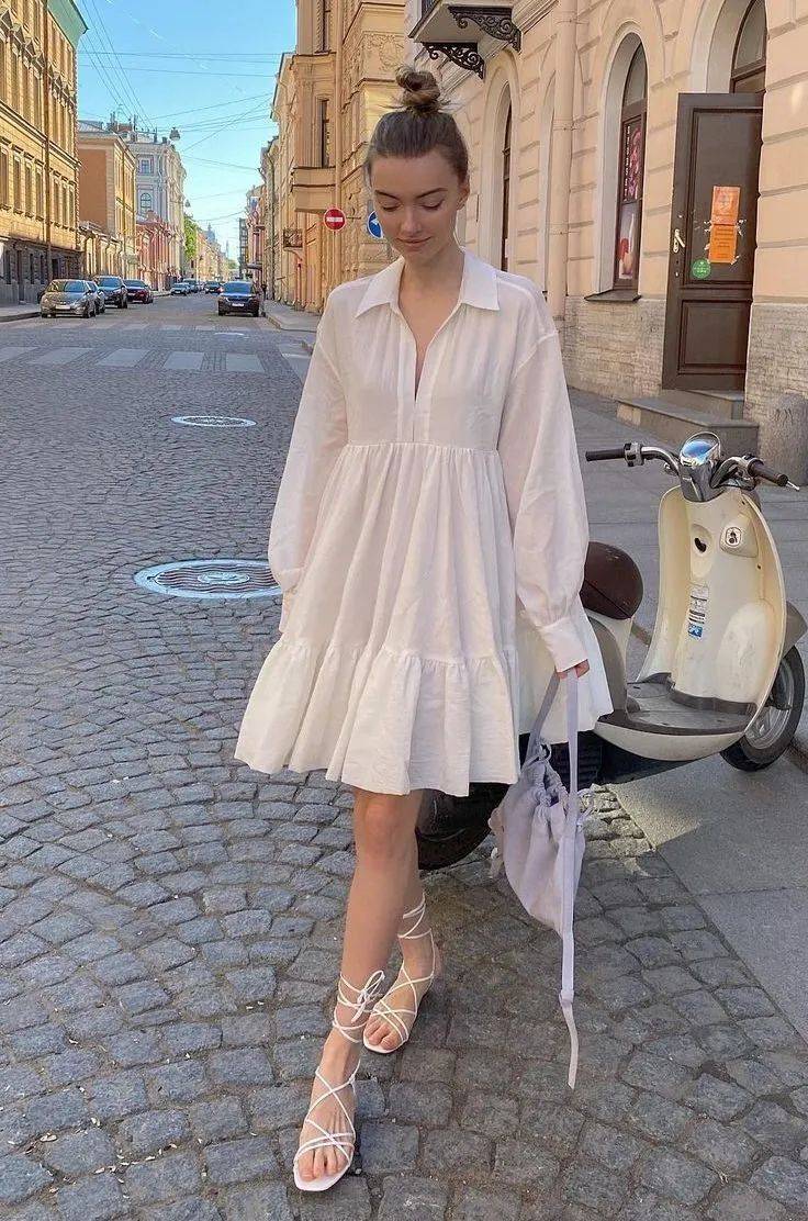 小白|“平底鞋+裙子”穿出女人最轻松,优雅的样子,巨时髦!