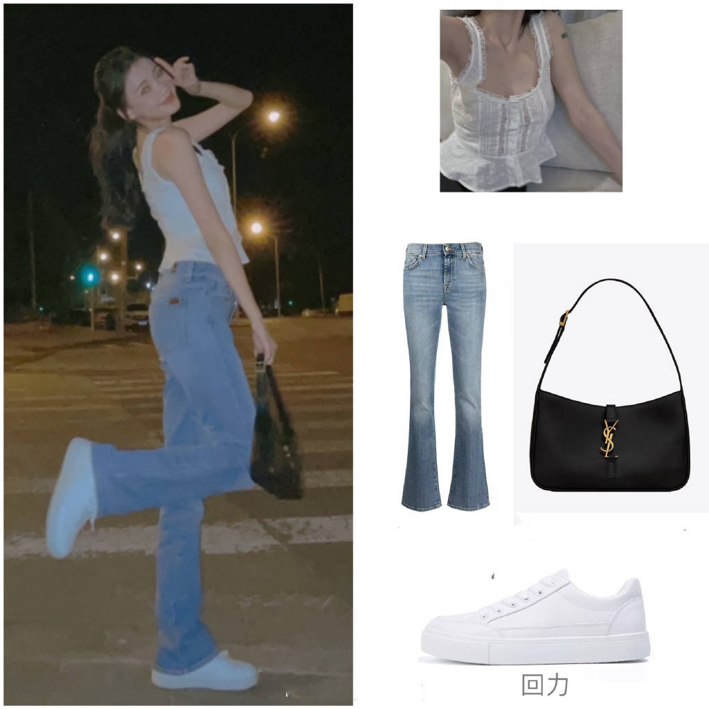 孙怡|孙怡下班都穿得这么时髦，背心搭回力鞋少女感十足，也太接地气了