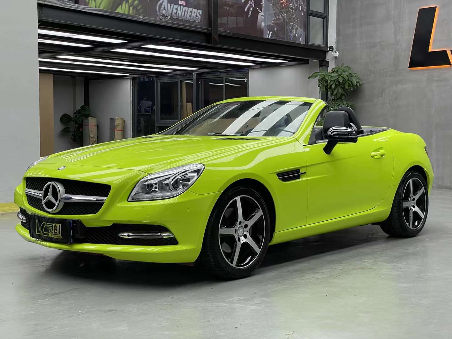 奔驰slk汽车贴膜ekfilm-ek改色膜赛道黄_搜狐汽车_搜狐网