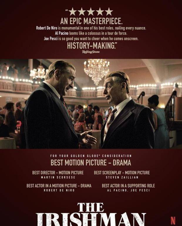 德尼罗|冲击奥斯卡！《爱尔兰人》发布德尼罗、帕西诺写真