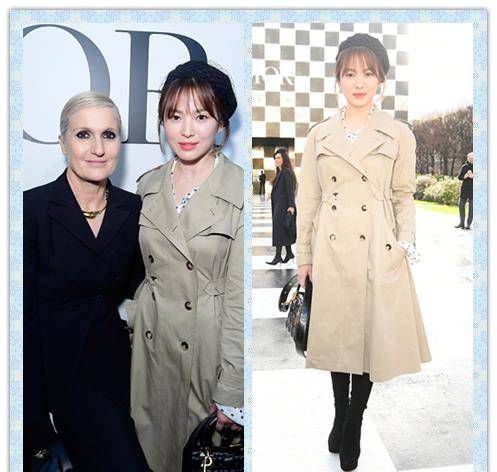 黑色|宋慧乔和王丽坤只差3岁，但是搭配得很成熟，气质相差很大