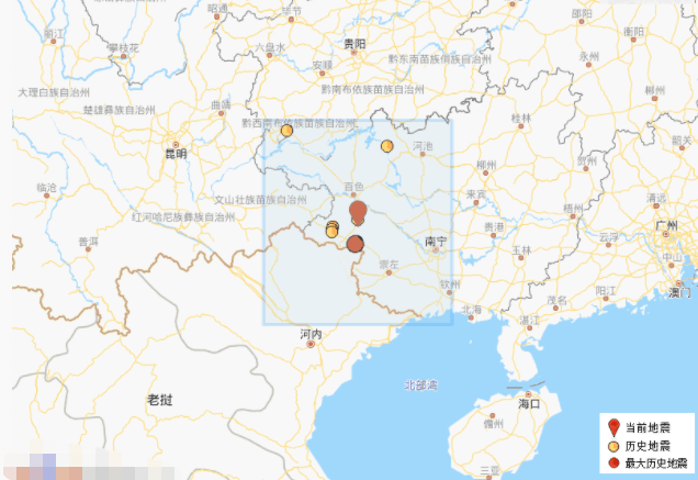 2级地震(距离本次震中56公里,历史地震分布如图.附近村镇