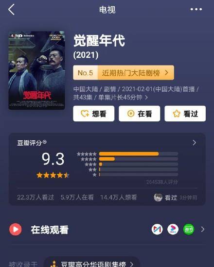 杨紫肖|最受关注的电视剧，《觉醒年代》排第一，杨紫肖战新剧热度有点绝