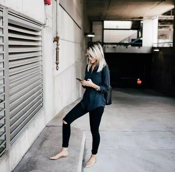 视觉|时尚穿搭 | 9分裤+平底鞋=早秋绝配