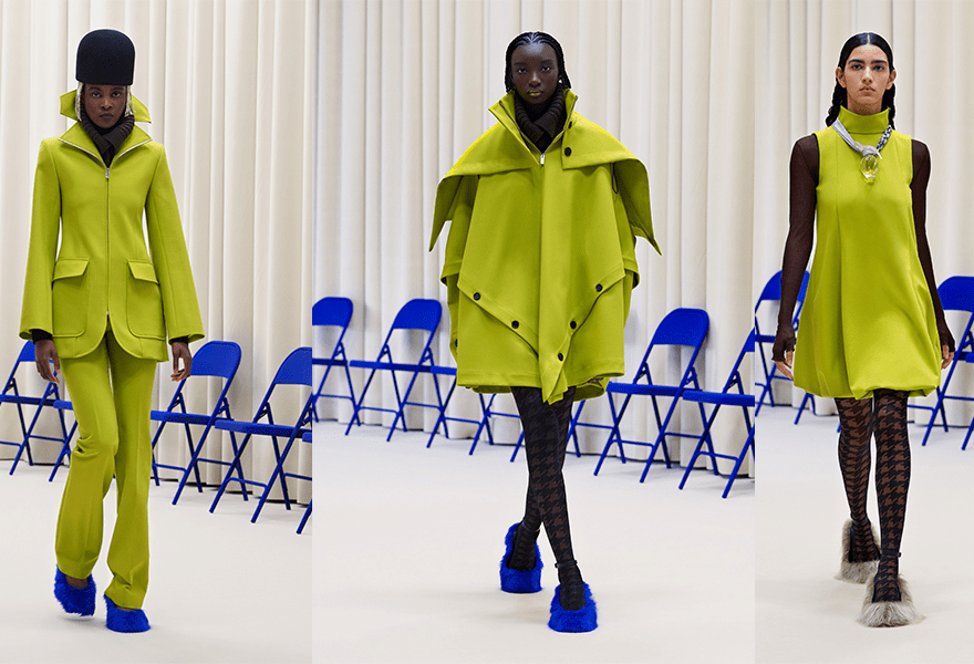 皮鞋|Nina Ricci 2021秋冬，毛皮鞋和斗帽，让简约服装更多一些变幻莫测的感觉