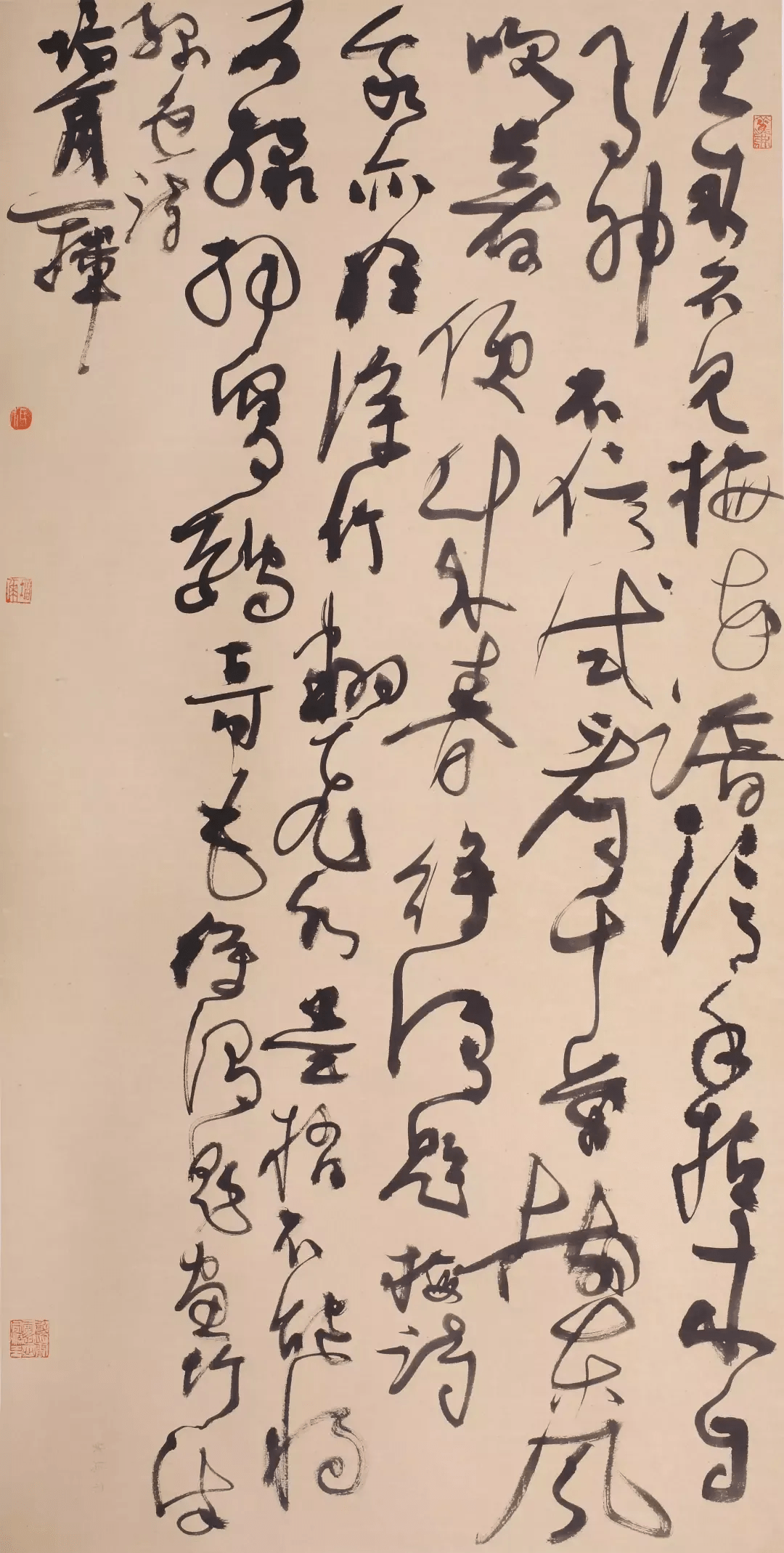 枚数限定 ［模写］明治 後藤新平［二行書］絹本 肉筆 幅大（322 x 71.5