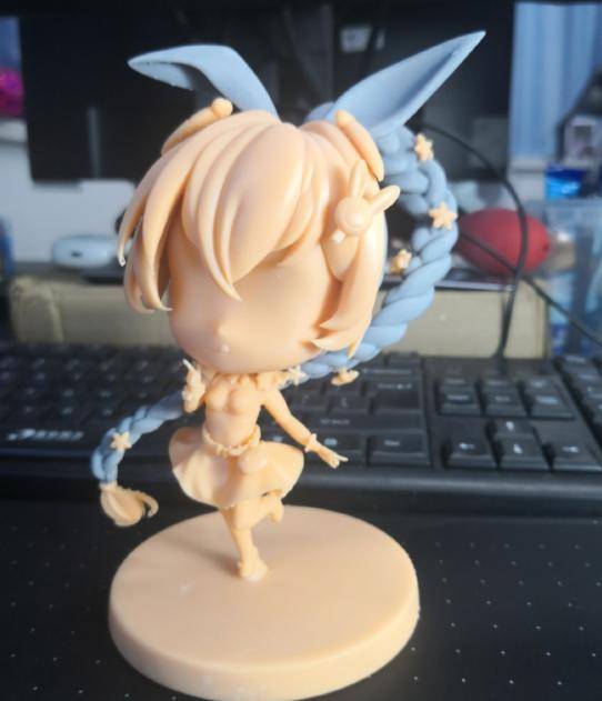 原创斗罗:小舞q版手办曝光,蓝色头发,身材比例绝佳,造型很灵动