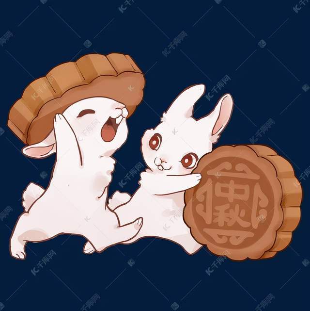 『中秋』素材大全!国潮风pk酸性风,你pick哪个?_玉兔