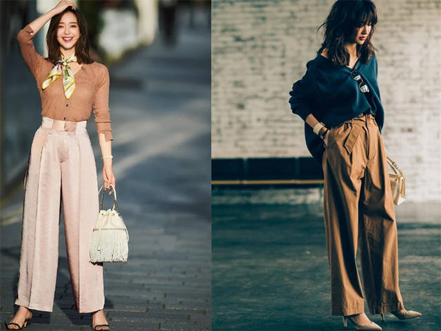 米色|阔腿裤穿着会显腿长？若没有按照自己身材正确选款，反而会显胖