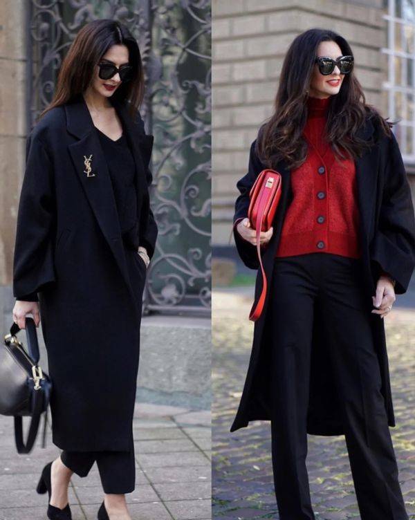 黑色|宝藏博主的大衣时尚搭配,华丽时髦又摩登