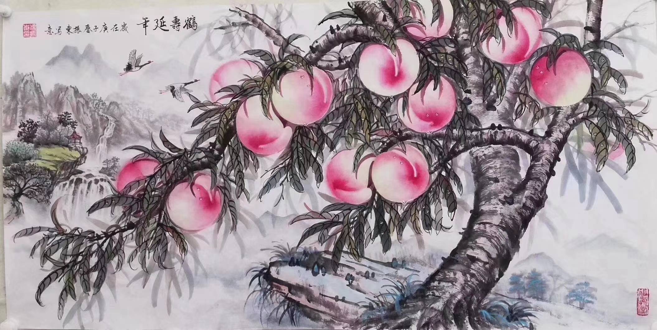 徐振东的国画桃子堪称当今书画界的一绝