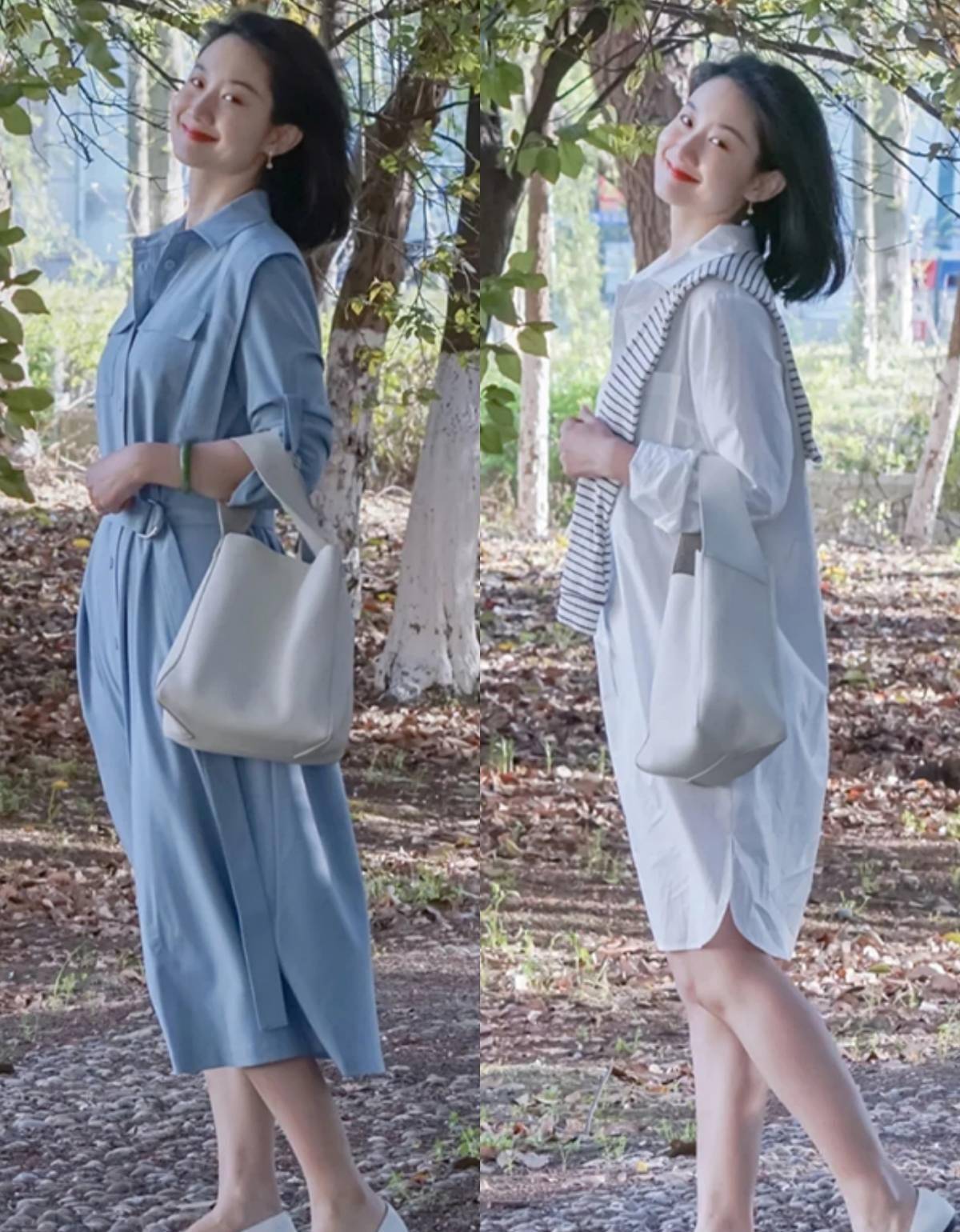 身材 微胖的梨型身材怎么穿？学她的显瘦look，轻松告别大粗腿、妈妈臀