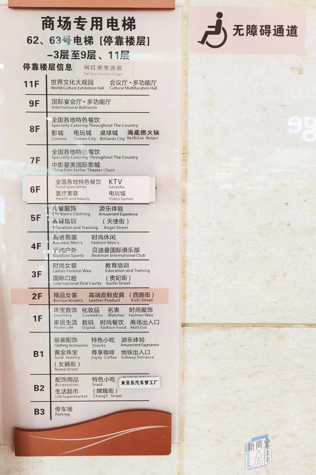 76 商场的楼层布局b2「嫦娥街」,与地铁站无缝对接,以万家丽生活