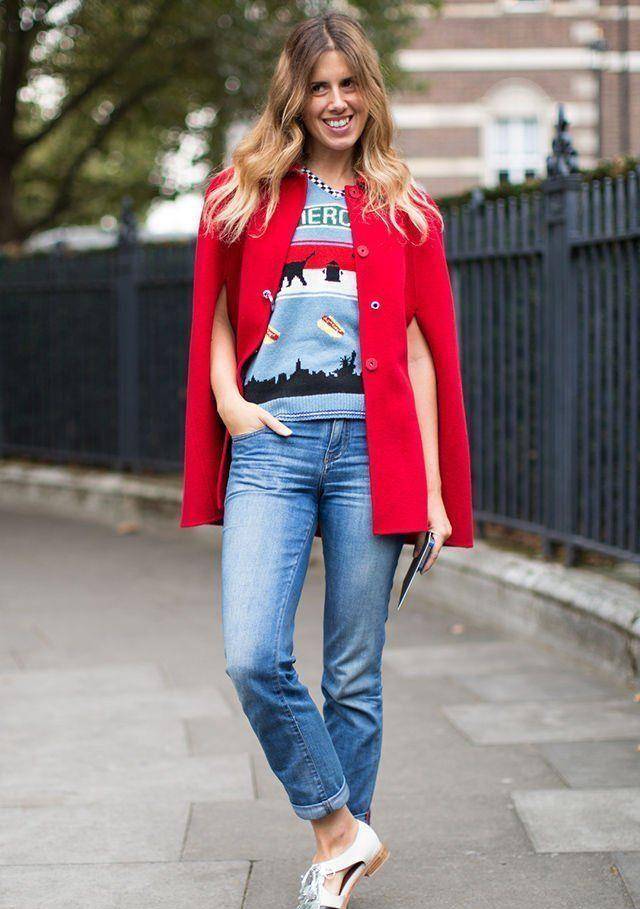 毛衣 过年穿红色,这样穿时尚又得体!