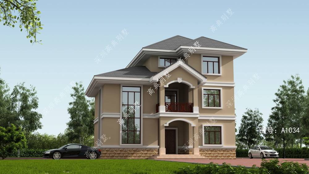 这款三层农村别墅,简单耐看,建栋养老生活很舒适.