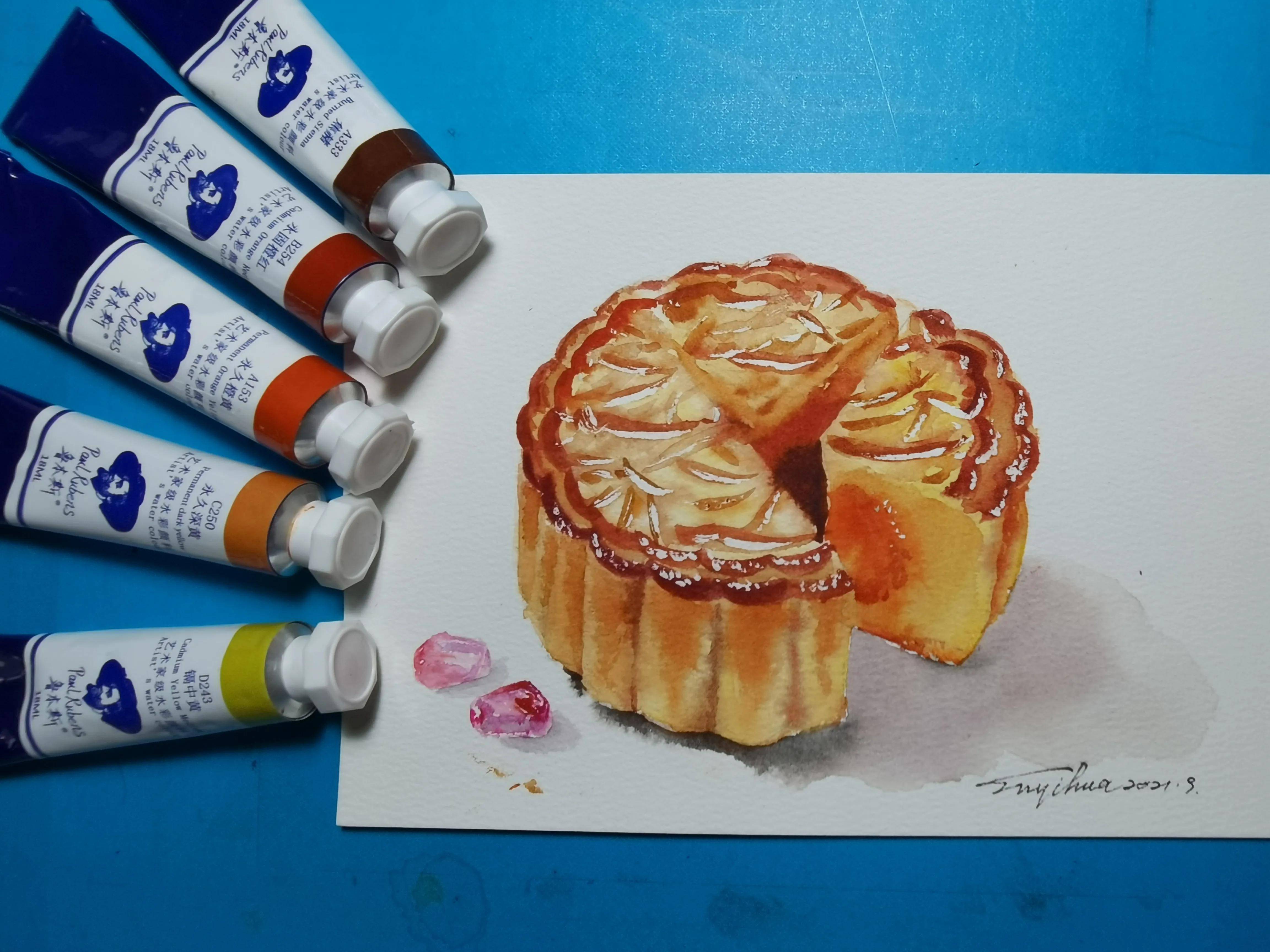 水彩彩铅作者:马行作品:鸿运莲莲～睡莲类别:水彩画作者:拾墙水彩类别