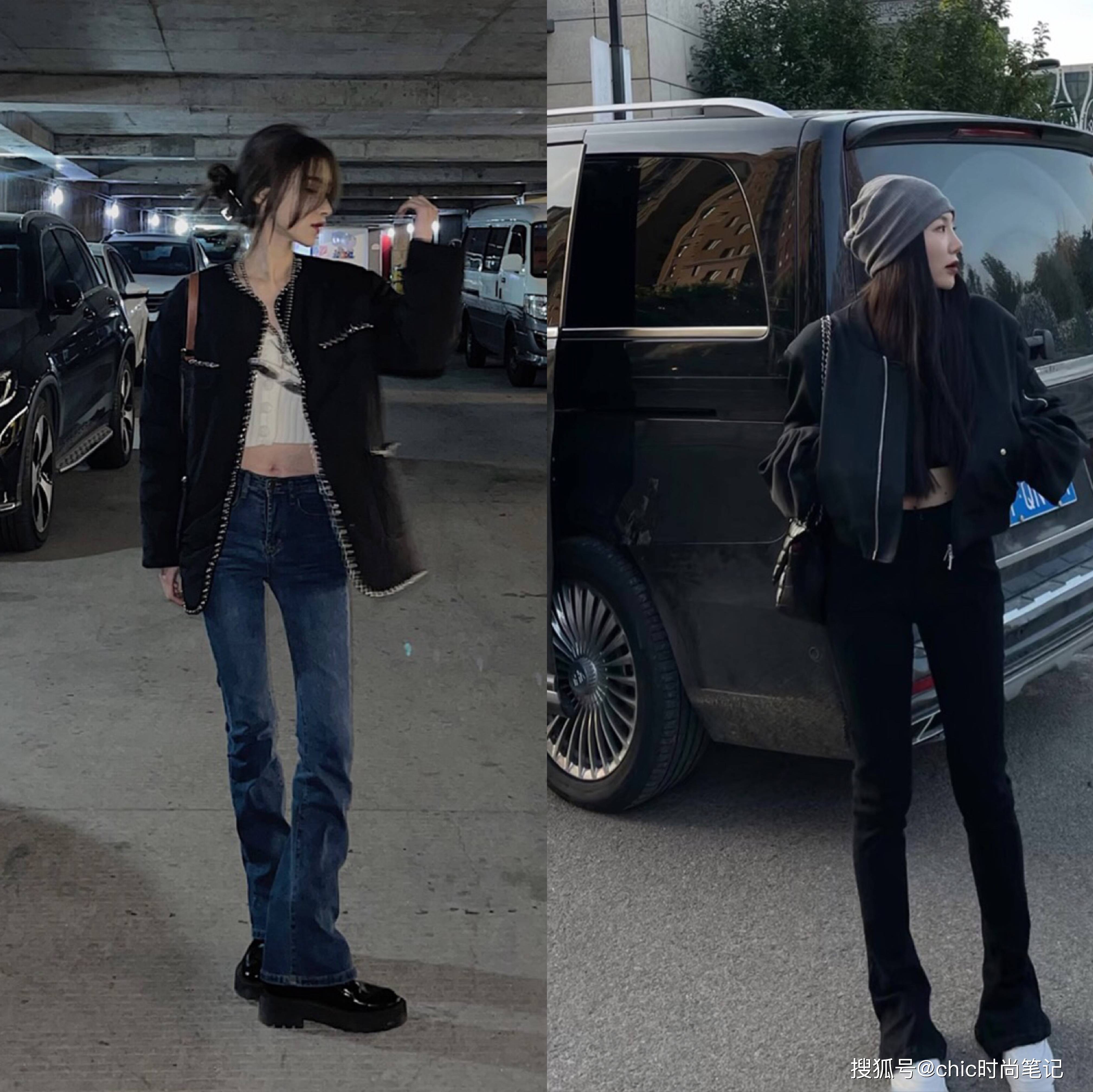 曲线 阔腿裤都烂大街了，穿穿马蹄裤吧，让你的长腿没有尽头