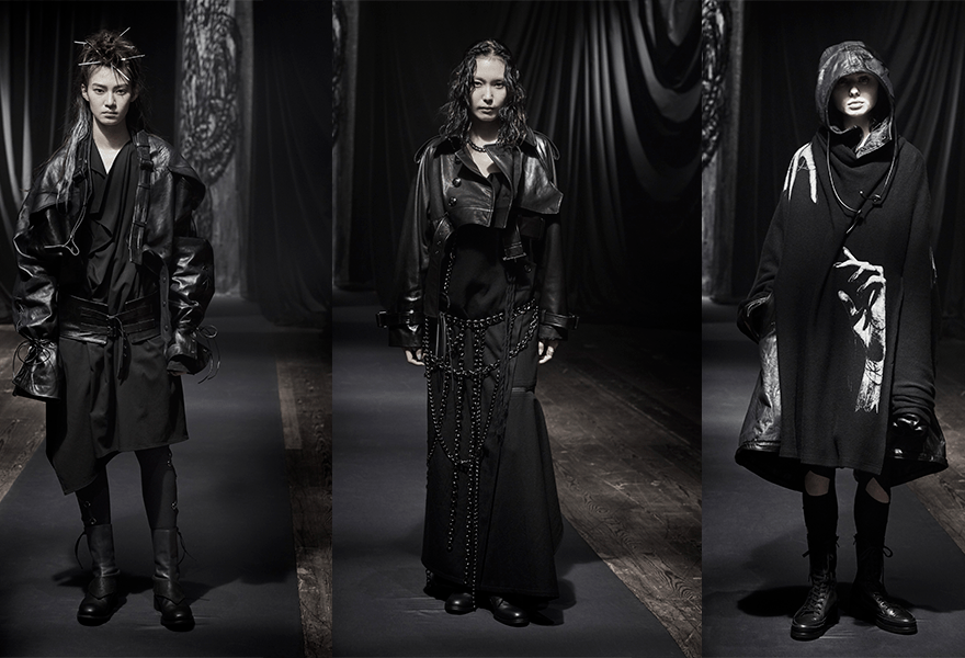 黑色 Yohji Yamamoto 2021秋冬，黑暗浪漫，朋克与忏悔共存