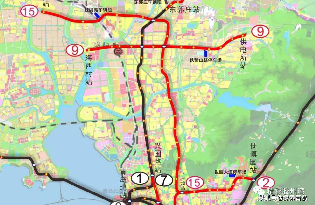 青岛地铁15号线路图图片