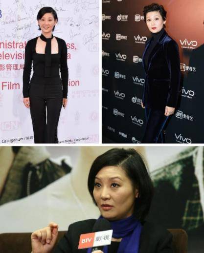 西装 徐帆浓妆造型照样惊艳,搭配短发气场十足,真不愧是大导演的太太