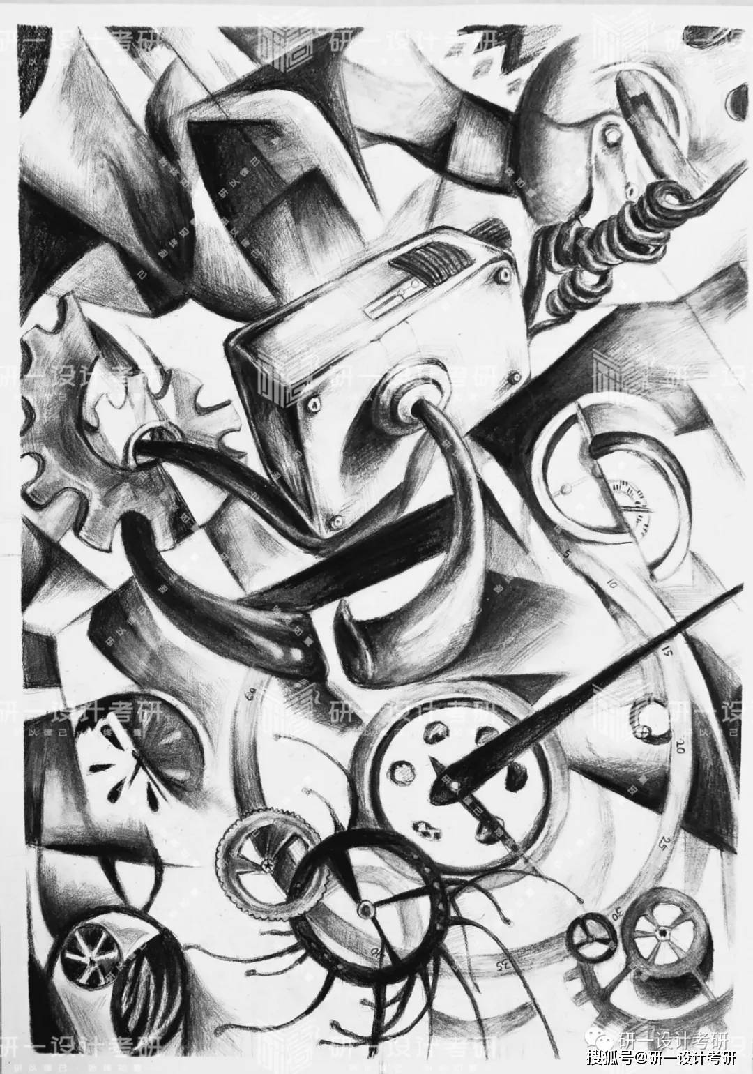赏析 设计素描·优秀作品丨研一设计考研优秀作品赏析