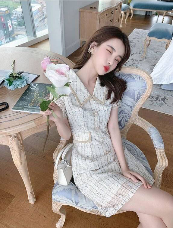 设计 秋季小香风穿搭，气质连衣裙，展现女神范