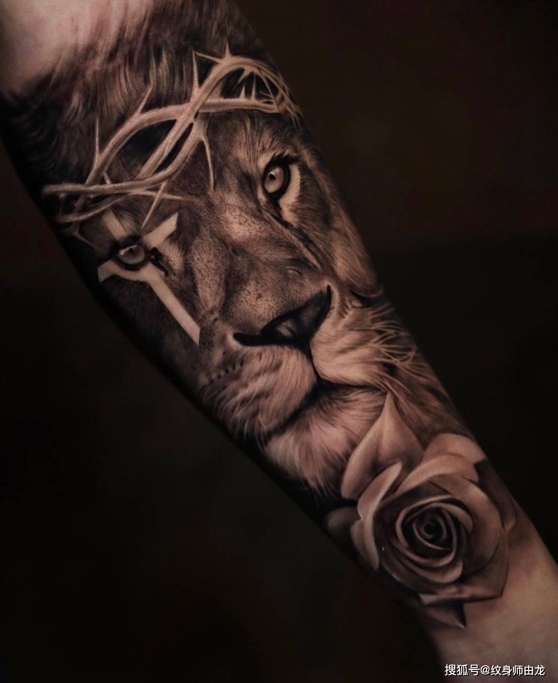 上海由龙纹身整理小臂写实纹身图案欣赏