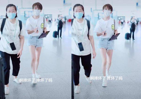 卡通 百亿演员吴京娇妻走机场真奢侈，穿2万卡通卫衣，跟记者打招呼好温柔