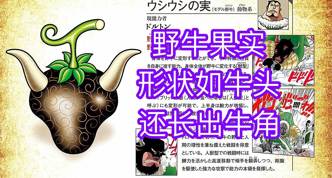 牛头|海贼王官方情报：野牛果实的形状公布！水果如牛头，还长出一对角