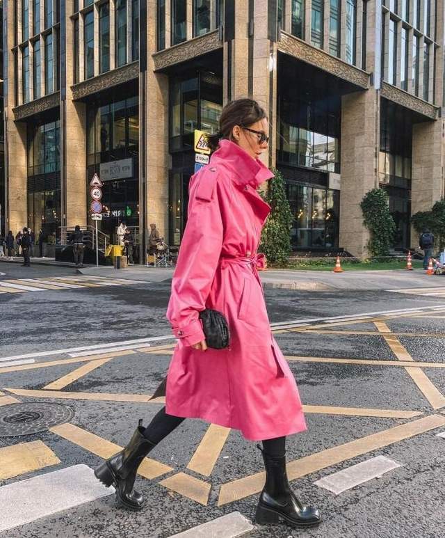 大衣莫斯科时尚博主Yana Koroed秋冬穿搭示范 简约风格大爱了