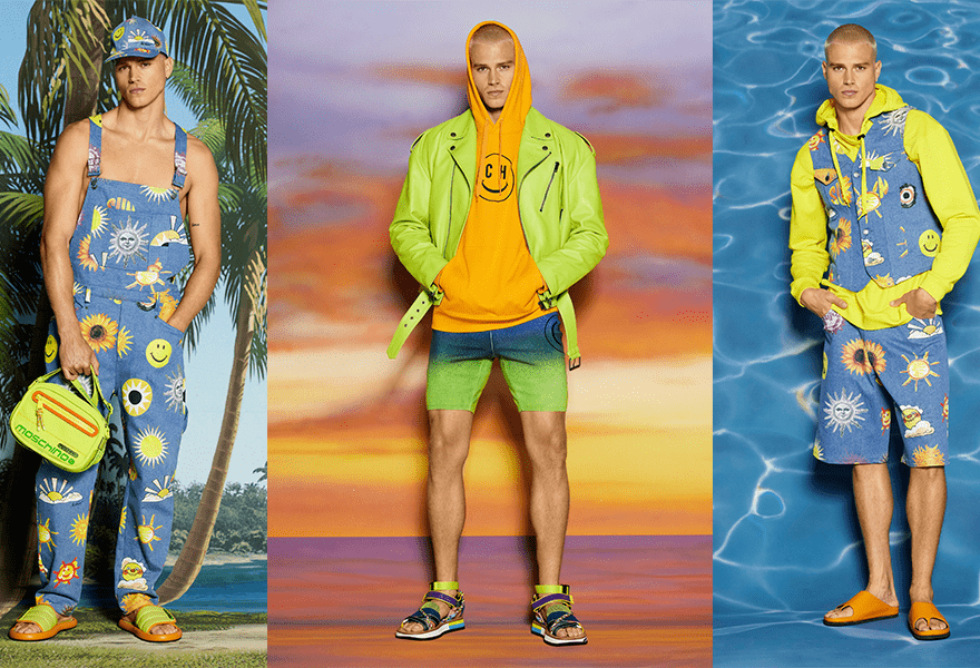 男装 Moschino 2022春季度假风男装系列，不如去海边冲浪呀